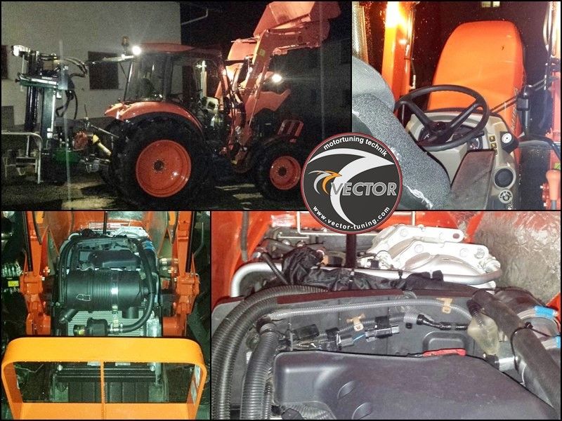Vector Tuning added boost to Kubota tractor 7060 with PDY 6ZYL Module